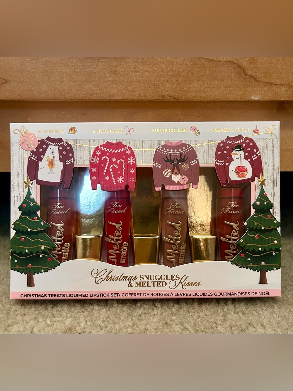 Too Faced 4-Pc. Christmas Snuggles & Melted Kisses Liquid Lipstick Set
